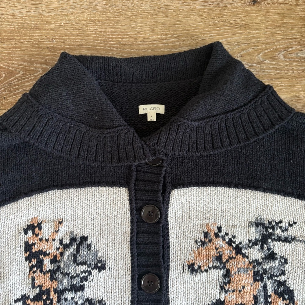 Pilcro Horse Graphic Cardigan Sweater - Picture 5 of 9